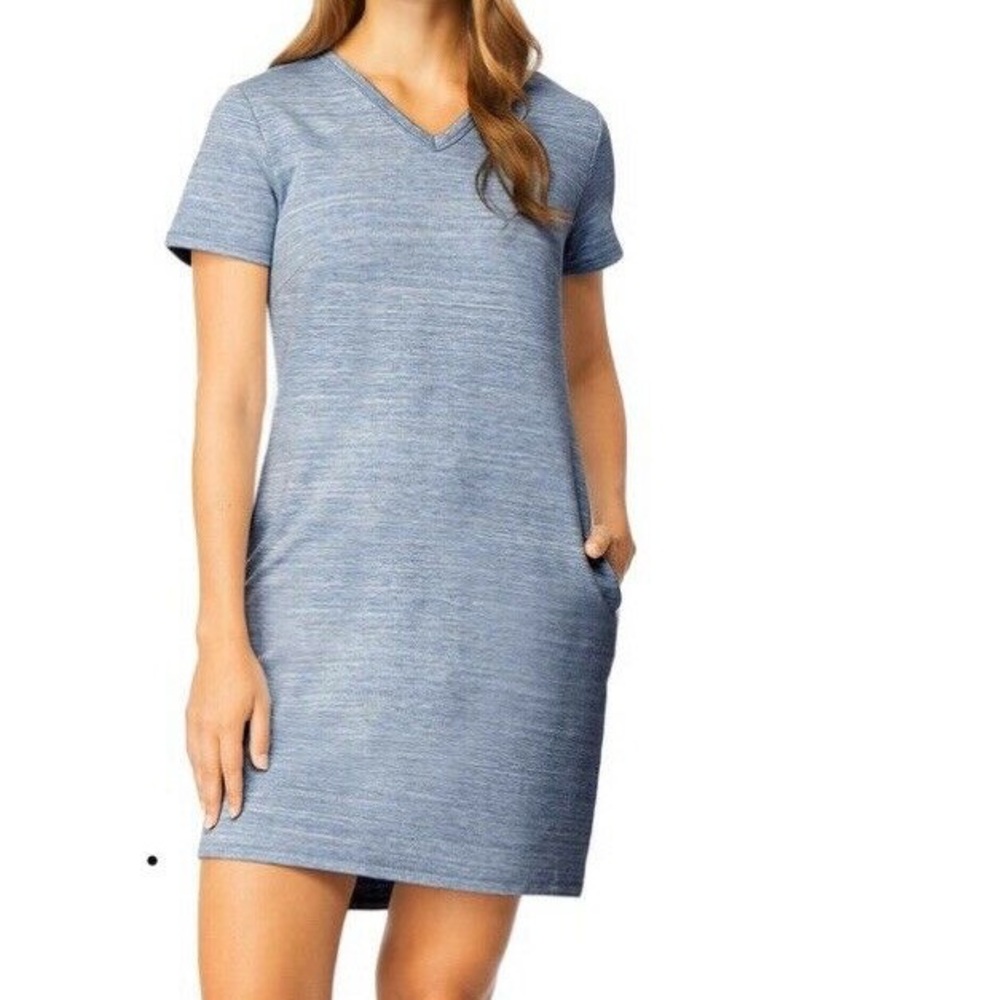 32 Degrees || blue crewneck t-shirt dress